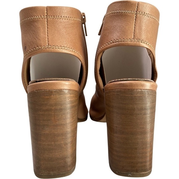 Steve Madden Stesha Open Toe Buttery Soft Leather Stack Heel Bootie Size 8 - Picture 5 of 11